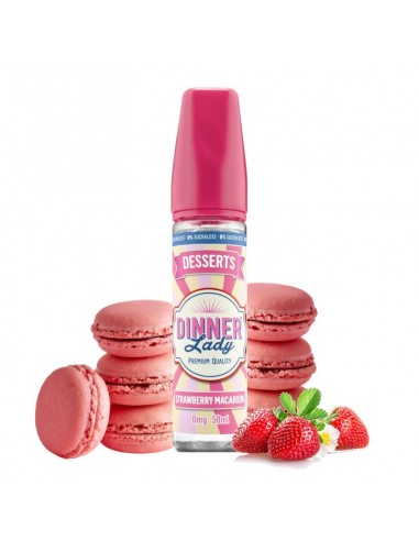 E-liquide 50ml strawberry macaroon dinner lady