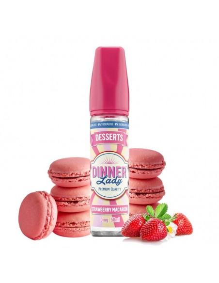 E-liquide 50ml strawberry macaroon dinner lady