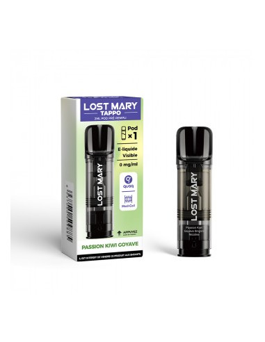 Passion-Kiwi-Goyave Lost Mary cartouche 2 ml