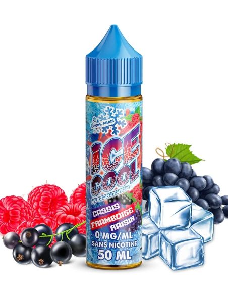 E-liquide 50ml Cassis Framboise Raisin Ice Cool