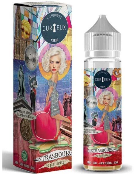 E-liquide 50ml Strasbourg et Paillettes edition hexagone curieux