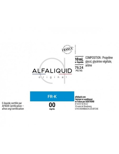E-liquide 10ml tabac FR K alfaliquid