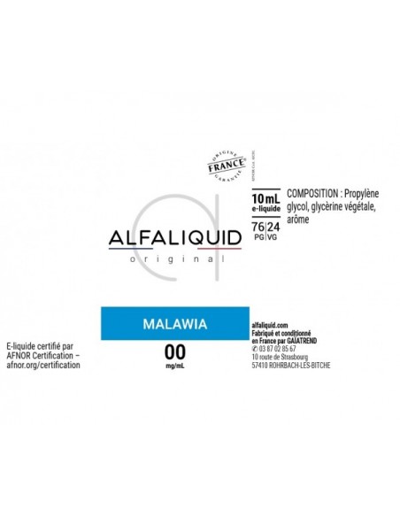 E-liquide 10ml tabac malawia alfaliquid